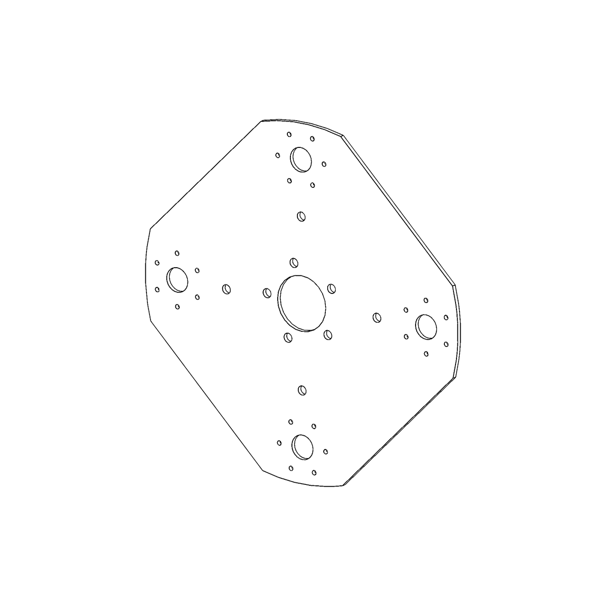 PLATE, reel end, 4 bar