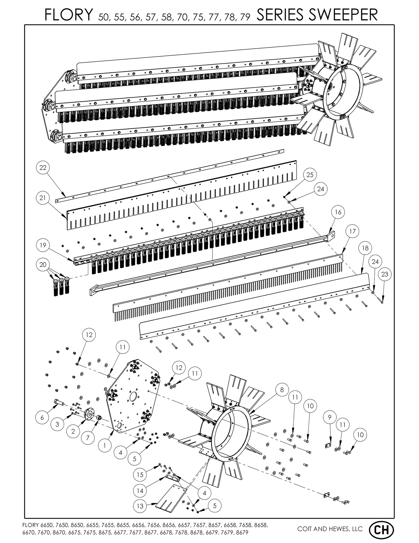 Flory 50-79 Series Sweeper — Parts Viewer — Parts Diagram