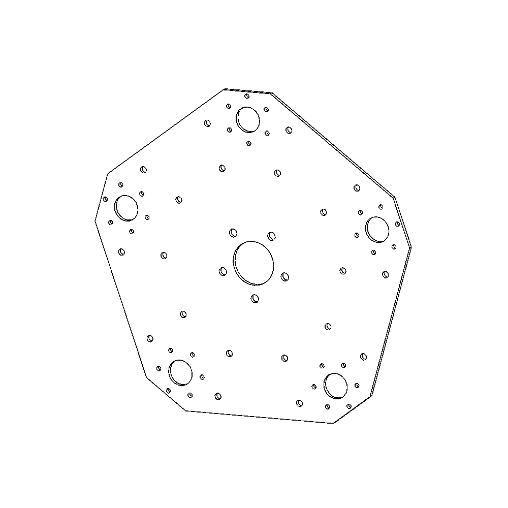 PLATE, reel end, 5 bar
