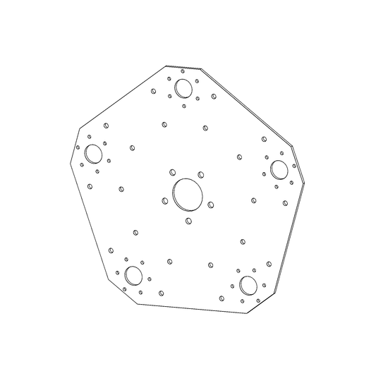 PLATE, reel end, 5 bar