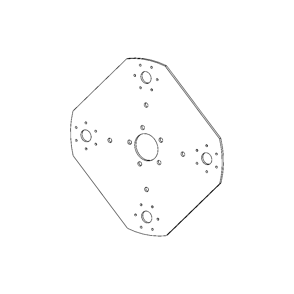 PLATE, reel end, 4 bar